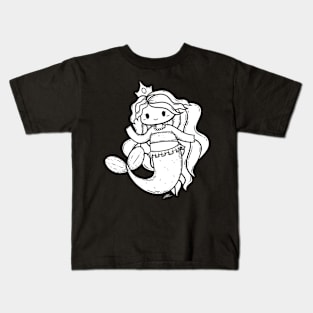 Cute Mermaid Illustration Kids T-Shirt